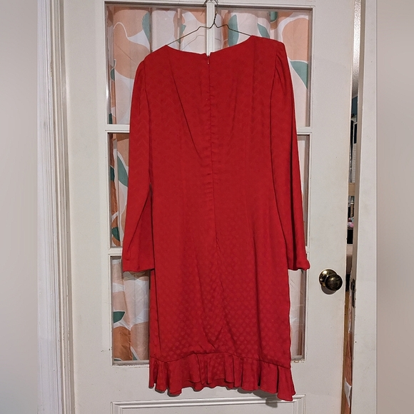 Vintage Carolina Herrera Ruffle Printed Dress - Picture 3 of 8